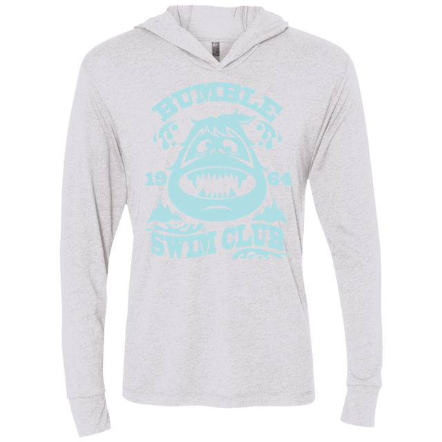 T-Shirts Heather White / X-Small Bumble Club Triblend Long Sleeve Hoodie Tee