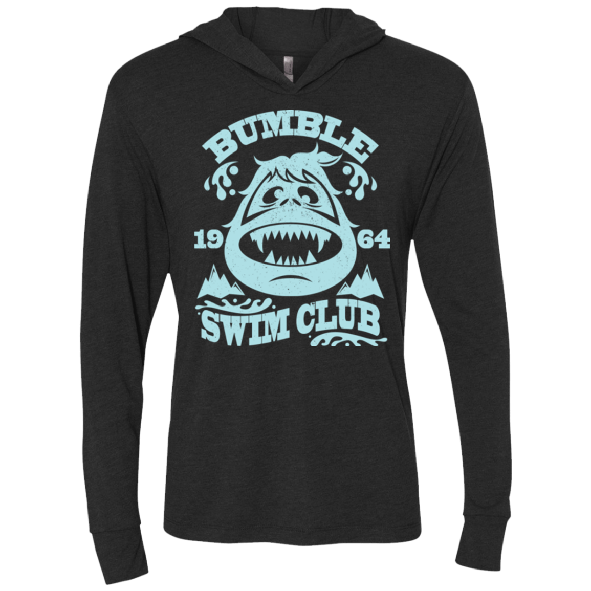 T-Shirts Vintage Black / X-Small Bumble Club Triblend Long Sleeve Hoodie Tee