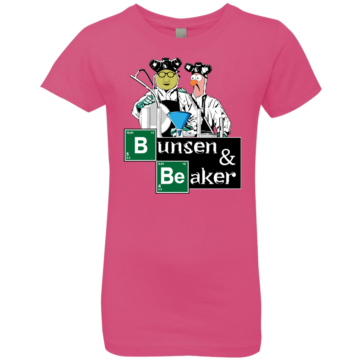 T-Shirts Hot Pink / YXS Bunsen & Beaker Girls Premium T-Shirt