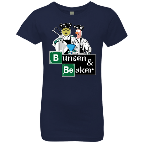 T-Shirts Midnight Navy / YXS Bunsen & Beaker Girls Premium T-Shirt