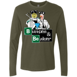 T-Shirts Military Green / Small Bunsen & Beaker Men's Premium Long Sleeve