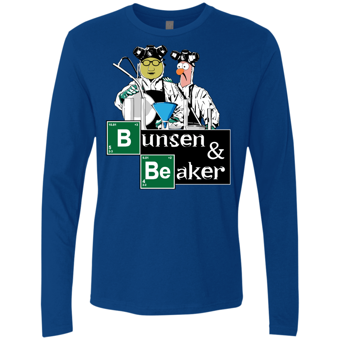 T-Shirts Royal / Small Bunsen & Beaker Men's Premium Long Sleeve