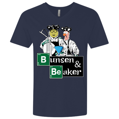 T-Shirts Midnight Navy / X-Small Bunsen & Beaker Men's Premium V-Neck