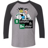T-Shirts Premium Heather/ Vintage Black / X-Small Bunsen & Beaker Triblend 3/4 Sleeve