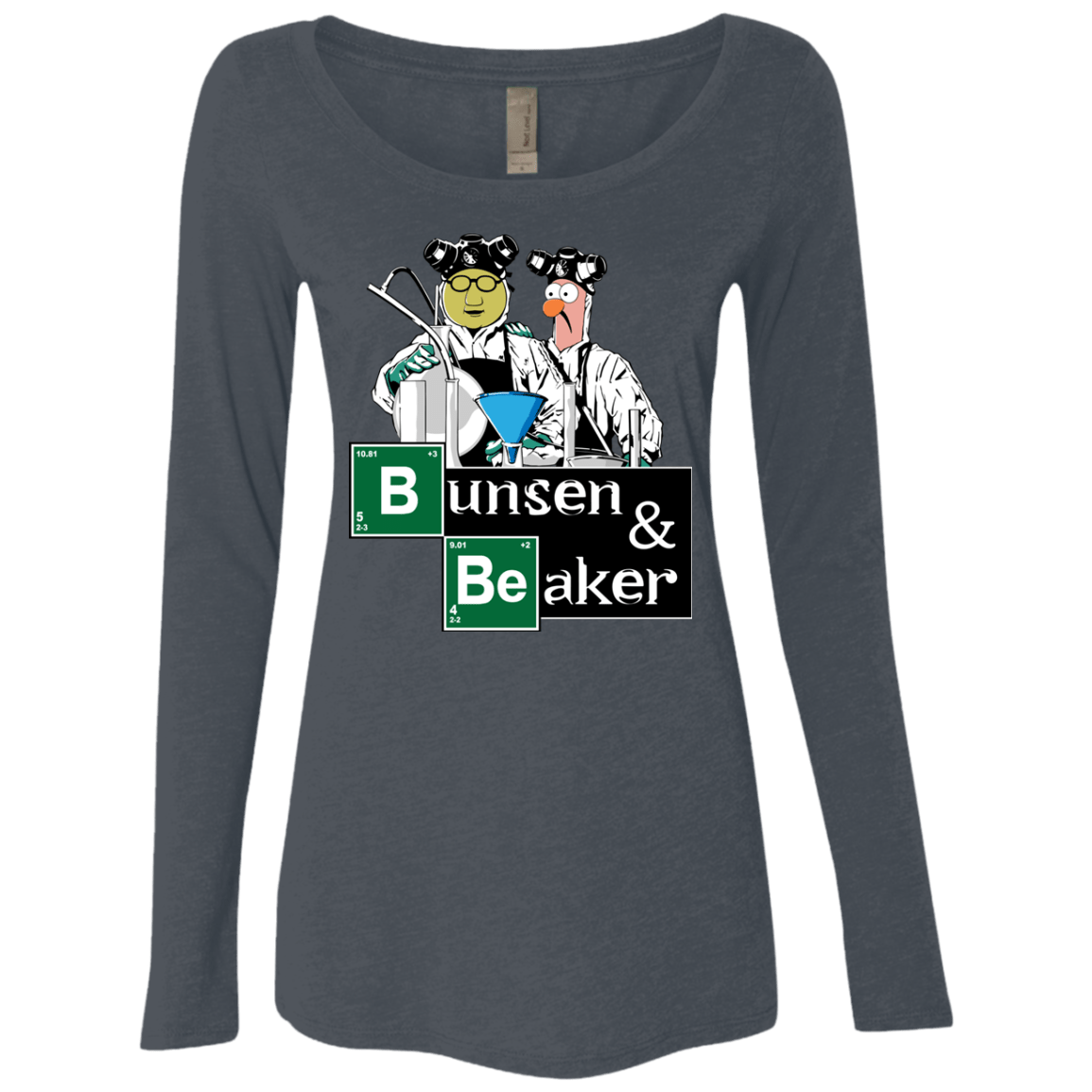 T-Shirts Vintage Navy / Small Bunsen & Beaker Women's Triblend Long Sleeve Shirt