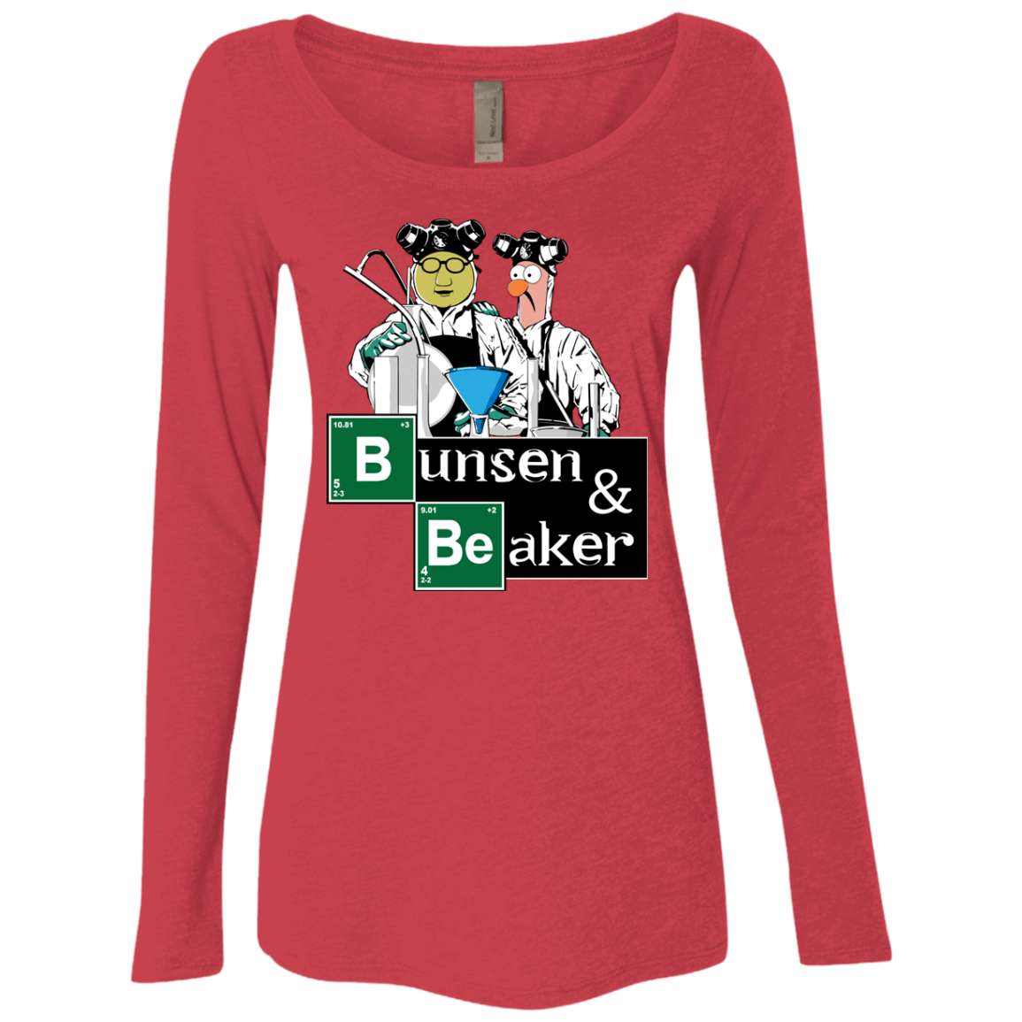 T-Shirts Vintage Red / Small Bunsen & Beaker Women's Triblend Long Sleeve Shirt