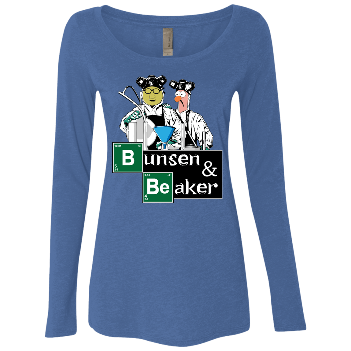T-Shirts Vintage Royal / Small Bunsen & Beaker Women's Triblend Long Sleeve Shirt