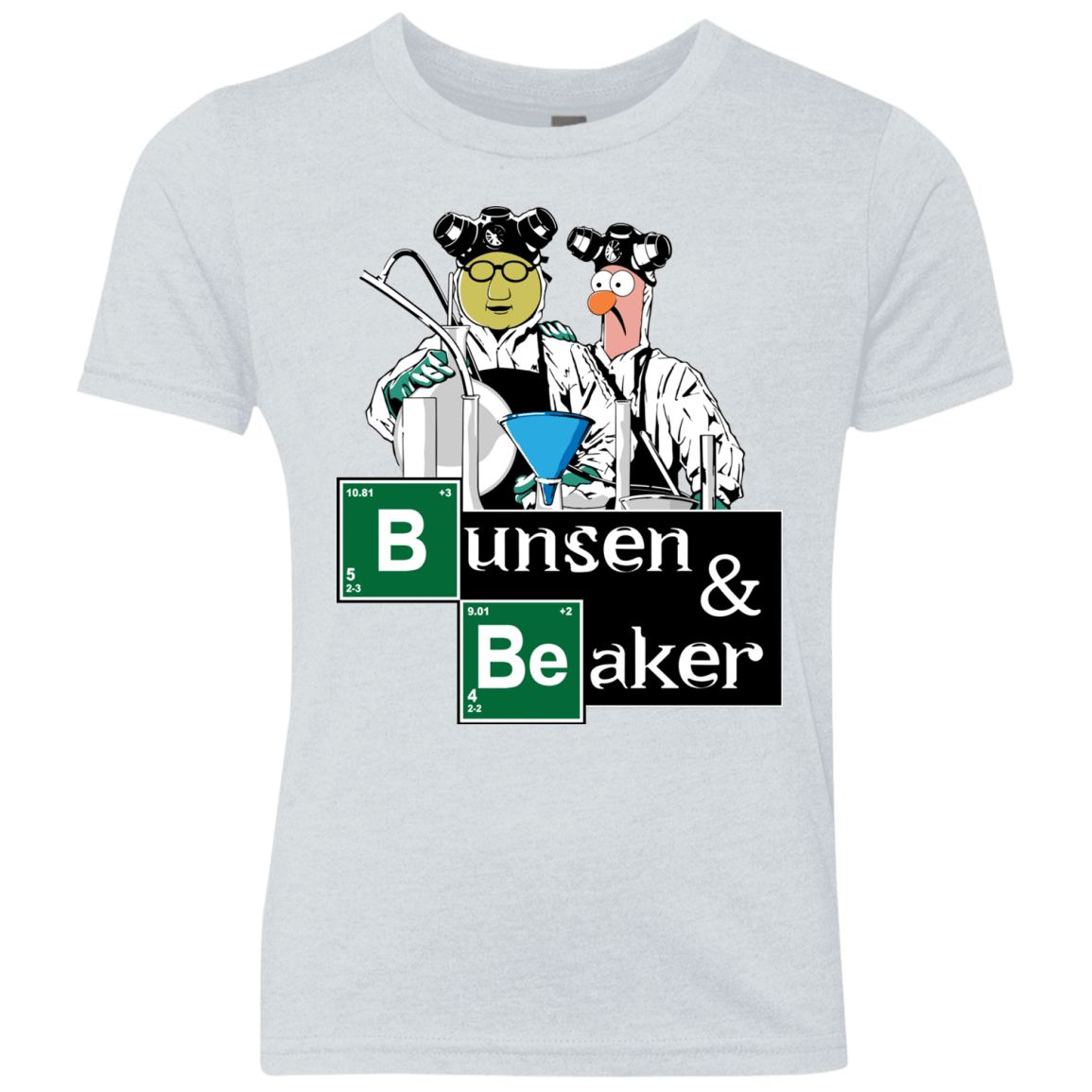 T-Shirts Heather White / YXS Bunsen & Beaker Youth Triblend T-Shirt