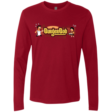 T-Shirts Cardinal / Small Burger Bob Men's Premium Long Sleeve