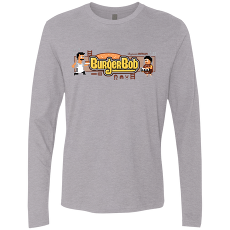 T-Shirts Heather Grey / Small Burger Bob Men's Premium Long Sleeve