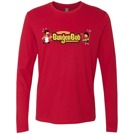 T-Shirts Red / Small Burger Bob Men's Premium Long Sleeve