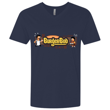 T-Shirts Midnight Navy / X-Small Burger Bob Men's Premium V-Neck