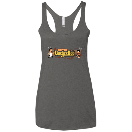 T-Shirts Premium Heather / X-Small Burger Bob Women's Triblend Racerback Tank