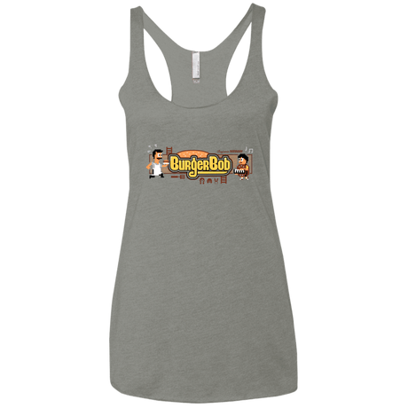 T-Shirts Venetian Grey / X-Small Burger Bob Women's Triblend Racerback Tank