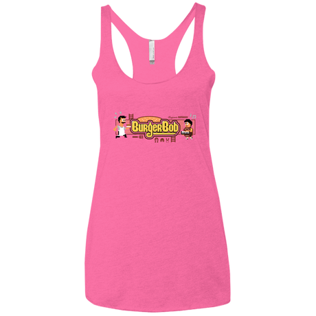 T-Shirts Vintage Pink / X-Small Burger Bob Women's Triblend Racerback Tank