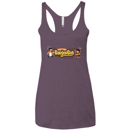 T-Shirts Vintage Purple / X-Small Burger Bob Women's Triblend Racerback Tank
