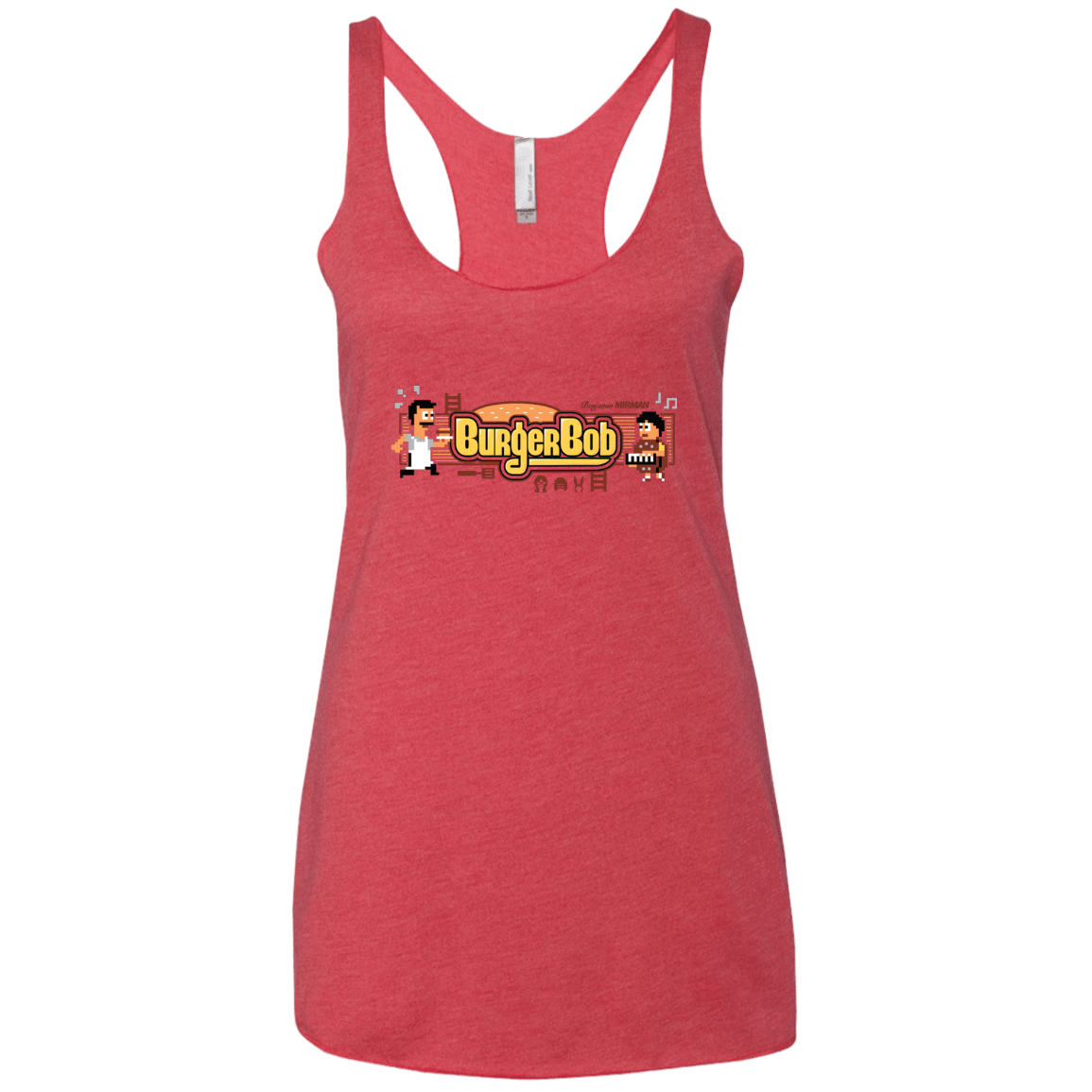 T-Shirts Vintage Red / X-Small Burger Bob Women's Triblend Racerback Tank