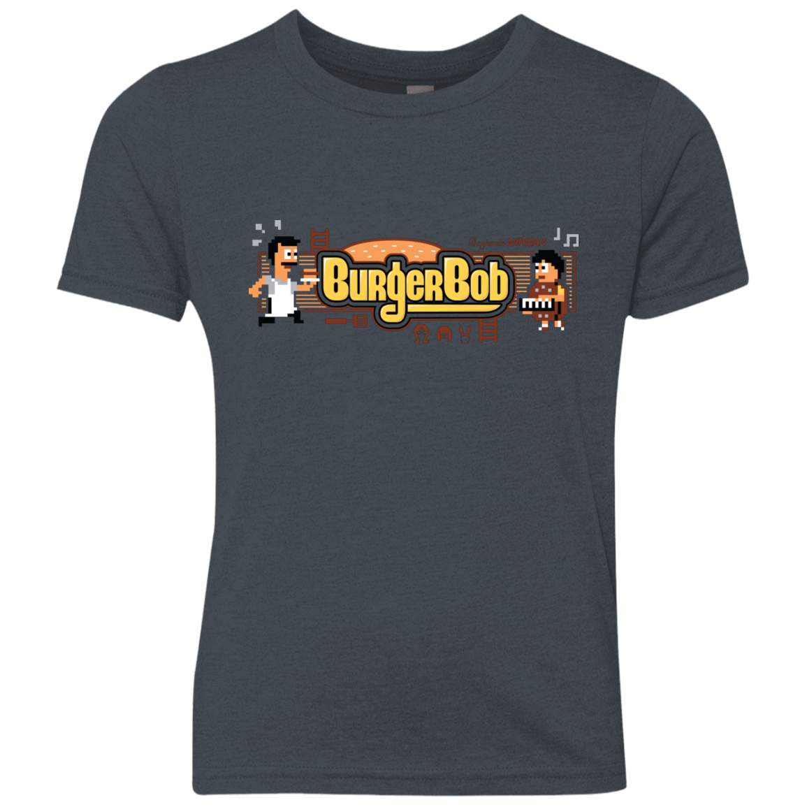 T-Shirts Vintage Navy / YXS Burger Bob Youth Triblend T-Shirt