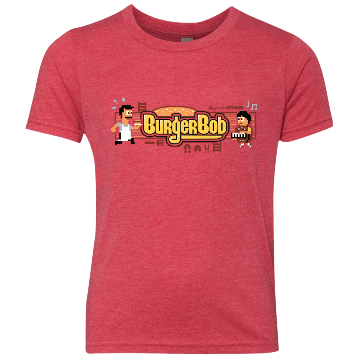 T-Shirts Vintage Red / YXS Burger Bob Youth Triblend T-Shirt