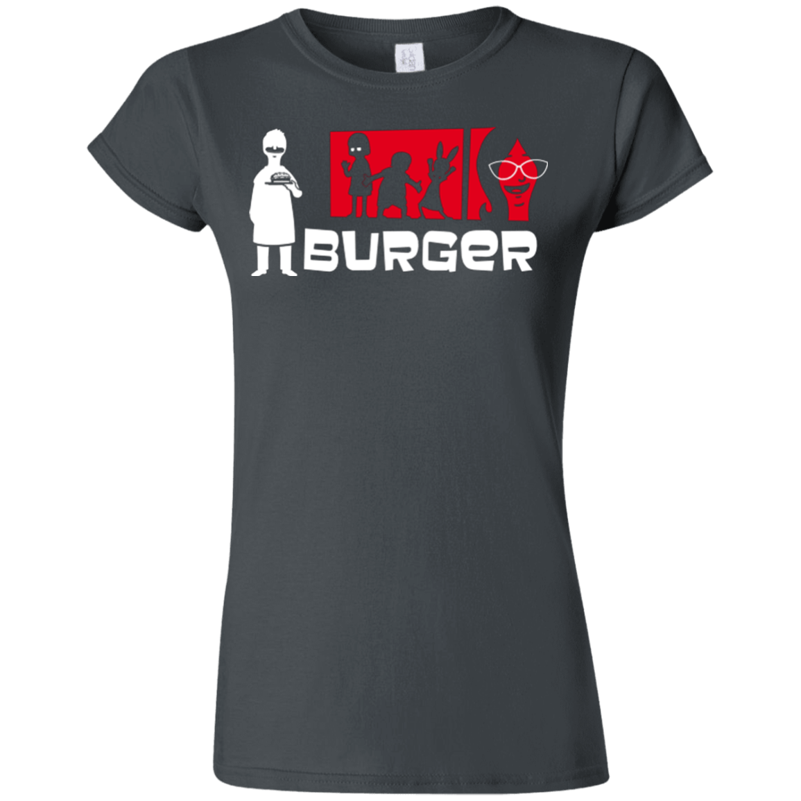 T-Shirts Charcoal / S Burger Junior Slimmer-Fit T-Shirt