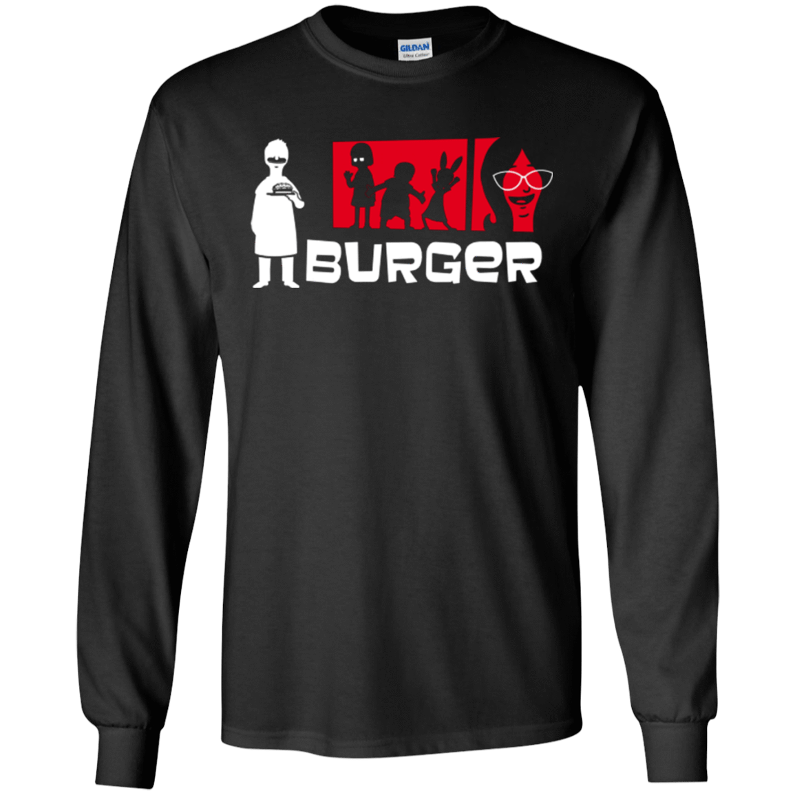 T-Shirts Black / S Burger Men's Long Sleeve T-Shirt