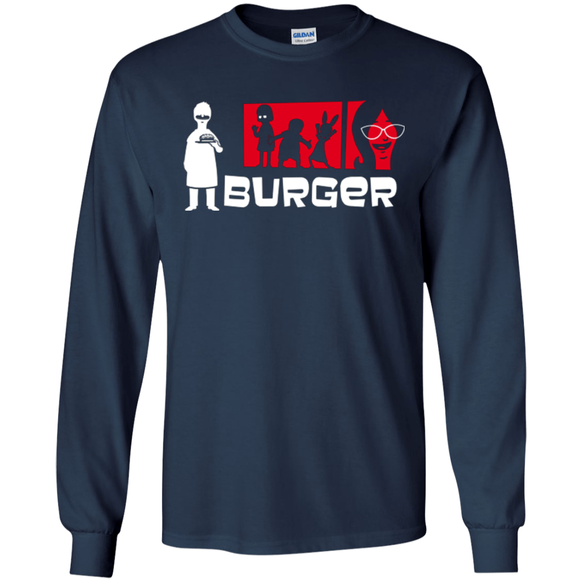 T-Shirts Navy / S Burger Men's Long Sleeve T-Shirt