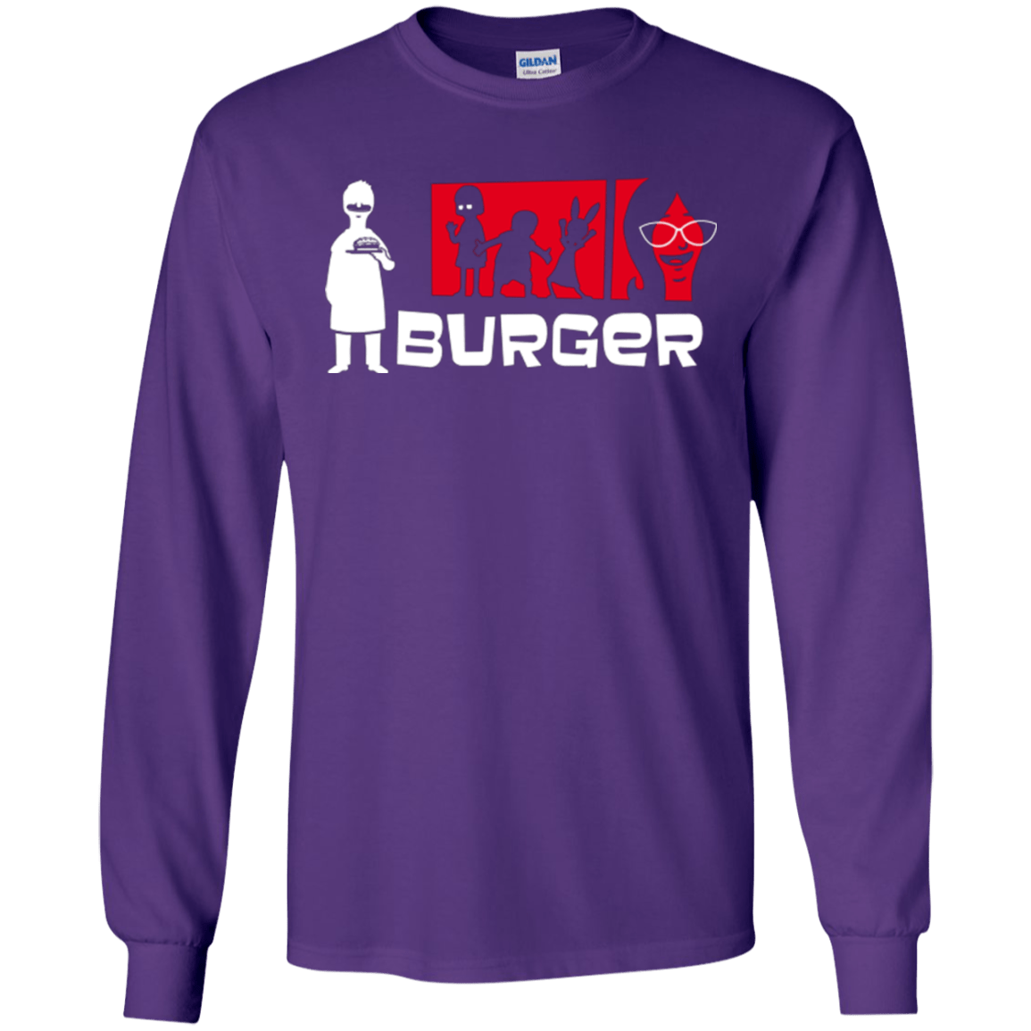 T-Shirts Purple / S Burger Men's Long Sleeve T-Shirt