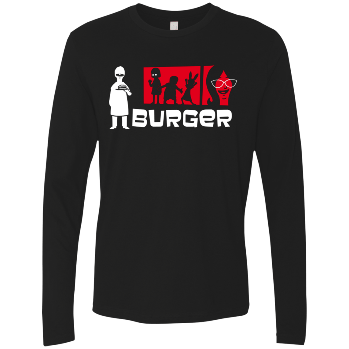 T-Shirts Black / S Burger Men's Premium Long Sleeve