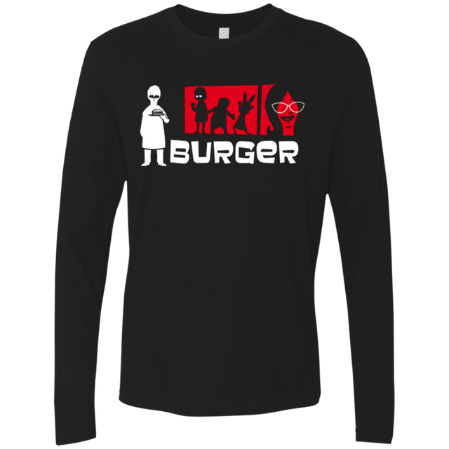 T-Shirts Black / S Burger Men's Premium Long Sleeve