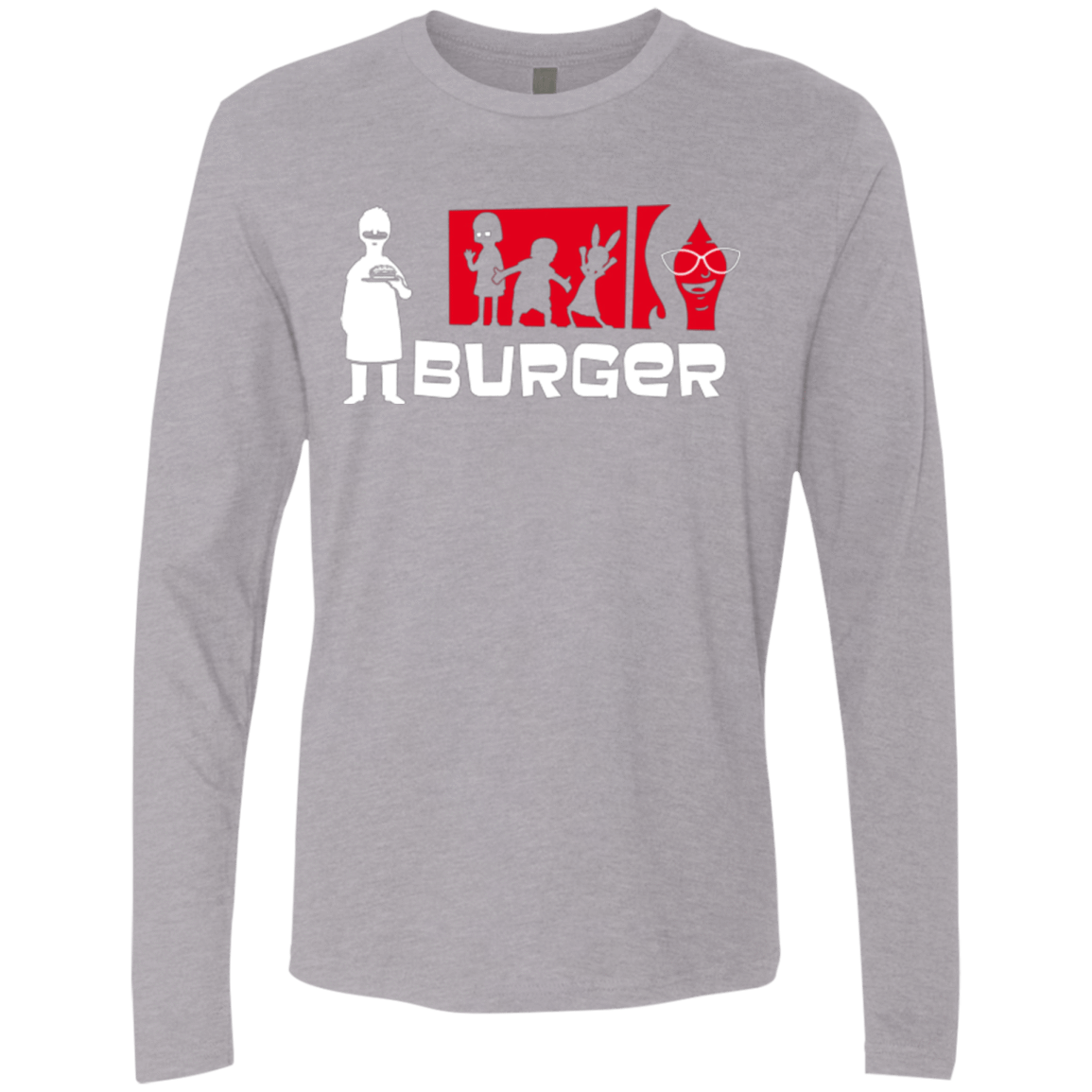 T-Shirts Heather Grey / S Burger Men's Premium Long Sleeve