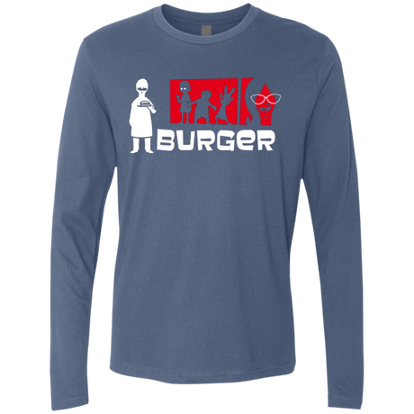T-Shirts Indigo / S Burger Men's Premium Long Sleeve