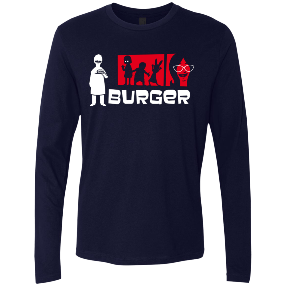 T-Shirts Midnight Navy / S Burger Men's Premium Long Sleeve
