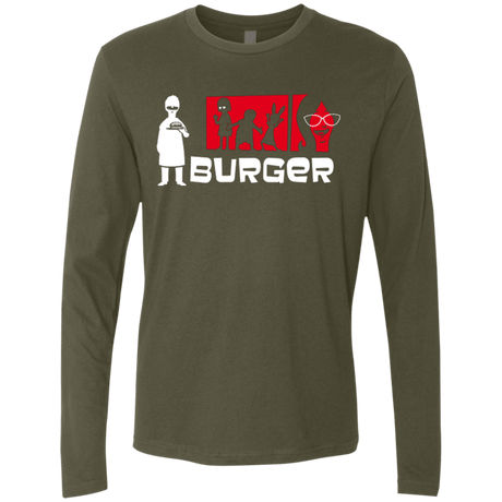 T-Shirts Military Green / S Burger Men's Premium Long Sleeve