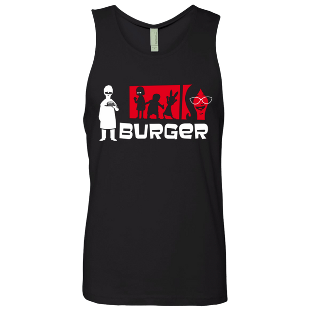 T-Shirts Black / S Burger Men's Premium Tank Top