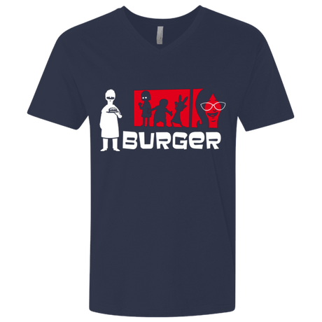 T-Shirts Midnight Navy / X-Small Burger Men's Premium V-Neck