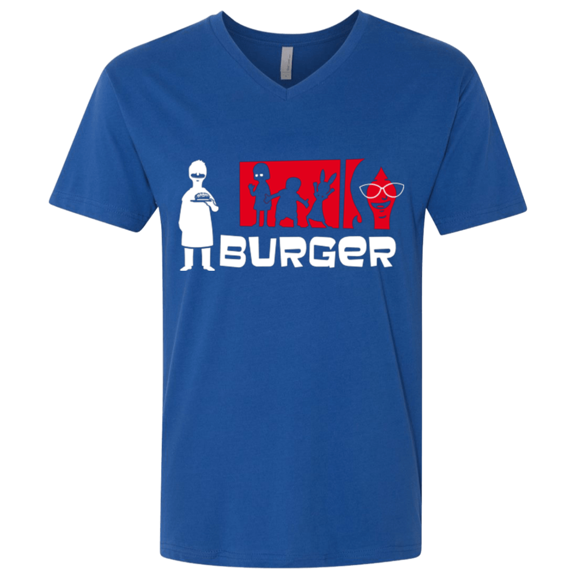 T-Shirts Royal / X-Small Burger Men's Premium V-Neck