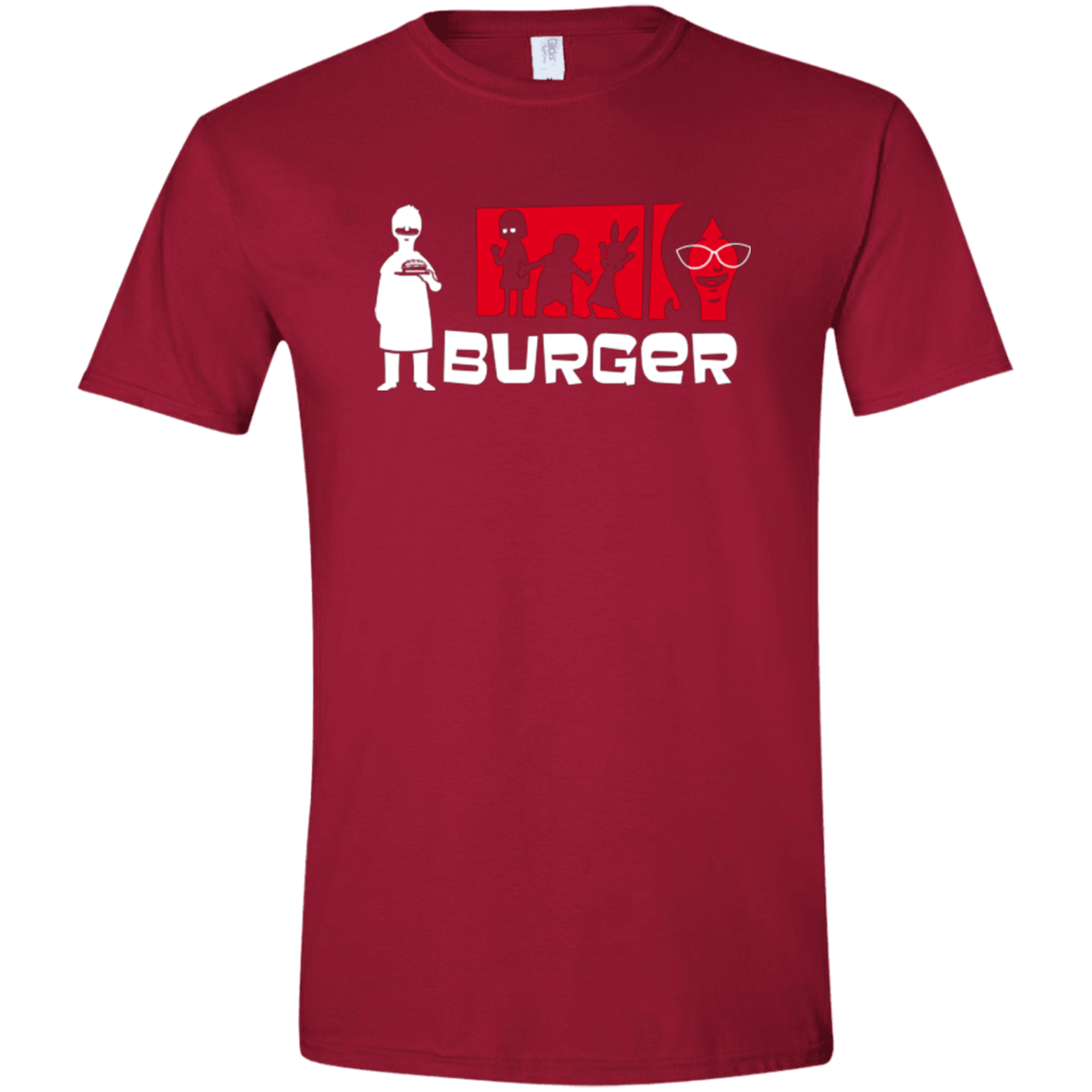 T-Shirts Cardinal Red / S Burger Men's Semi-Fitted Softstyle