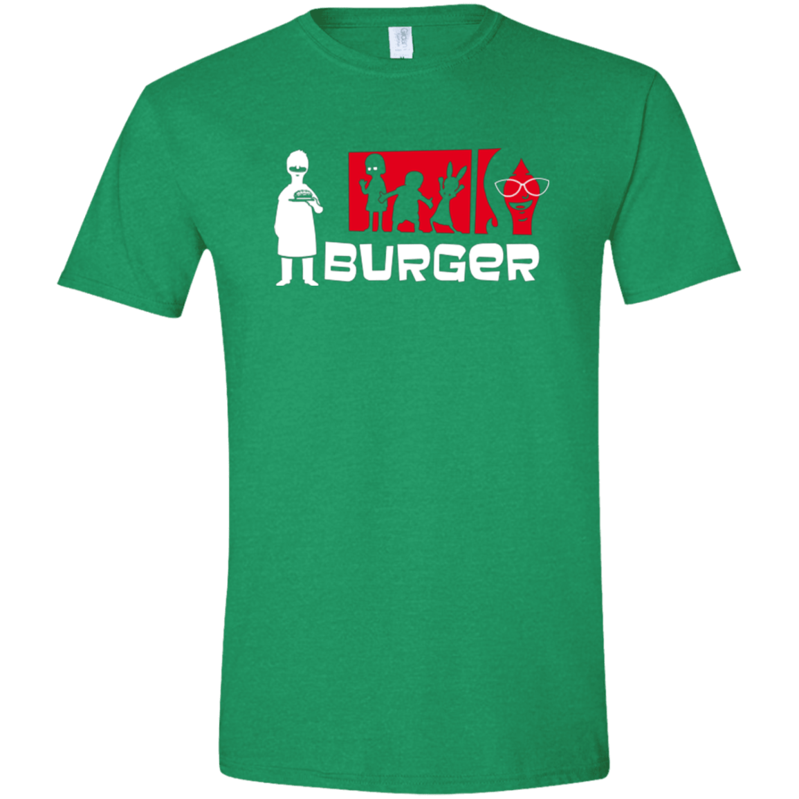 T-Shirts Heather Irish Green / S Burger Men's Semi-Fitted Softstyle