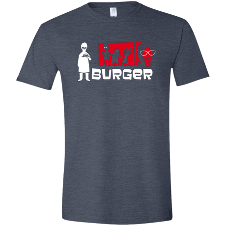 T-Shirts Heather Navy / S Burger Men's Semi-Fitted Softstyle