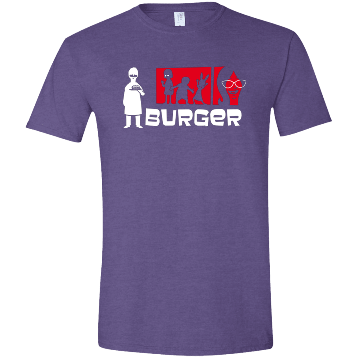 T-Shirts Heather Purple / S Burger Men's Semi-Fitted Softstyle