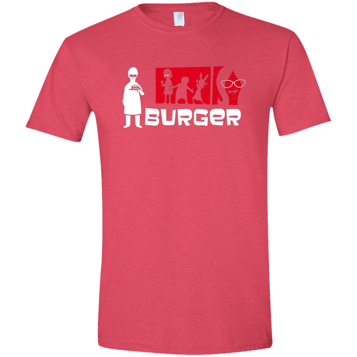 T-Shirts Heather Red / S Burger Men's Semi-Fitted Softstyle