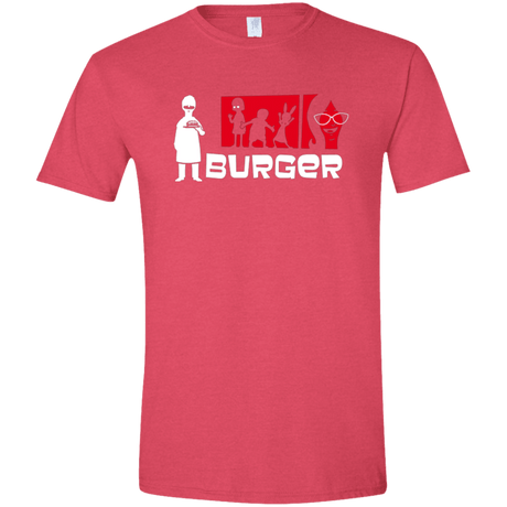 T-Shirts Heather Red / S Burger Men's Semi-Fitted Softstyle