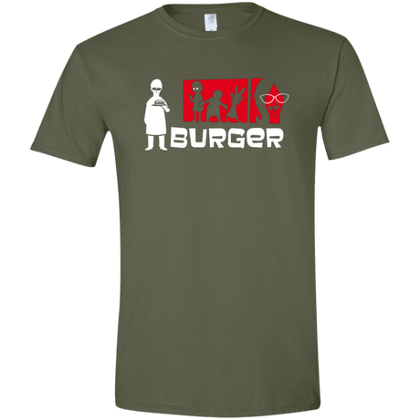 T-Shirts Military Green / S Burger Men's Semi-Fitted Softstyle
