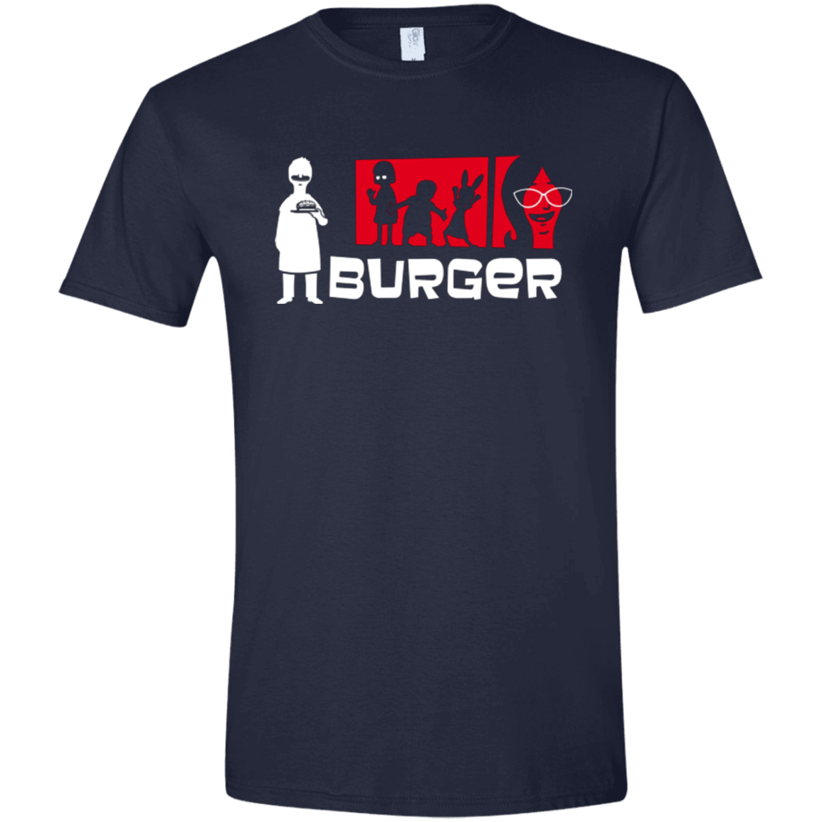 T-Shirts Navy / X-Small Burger Men's Semi-Fitted Softstyle