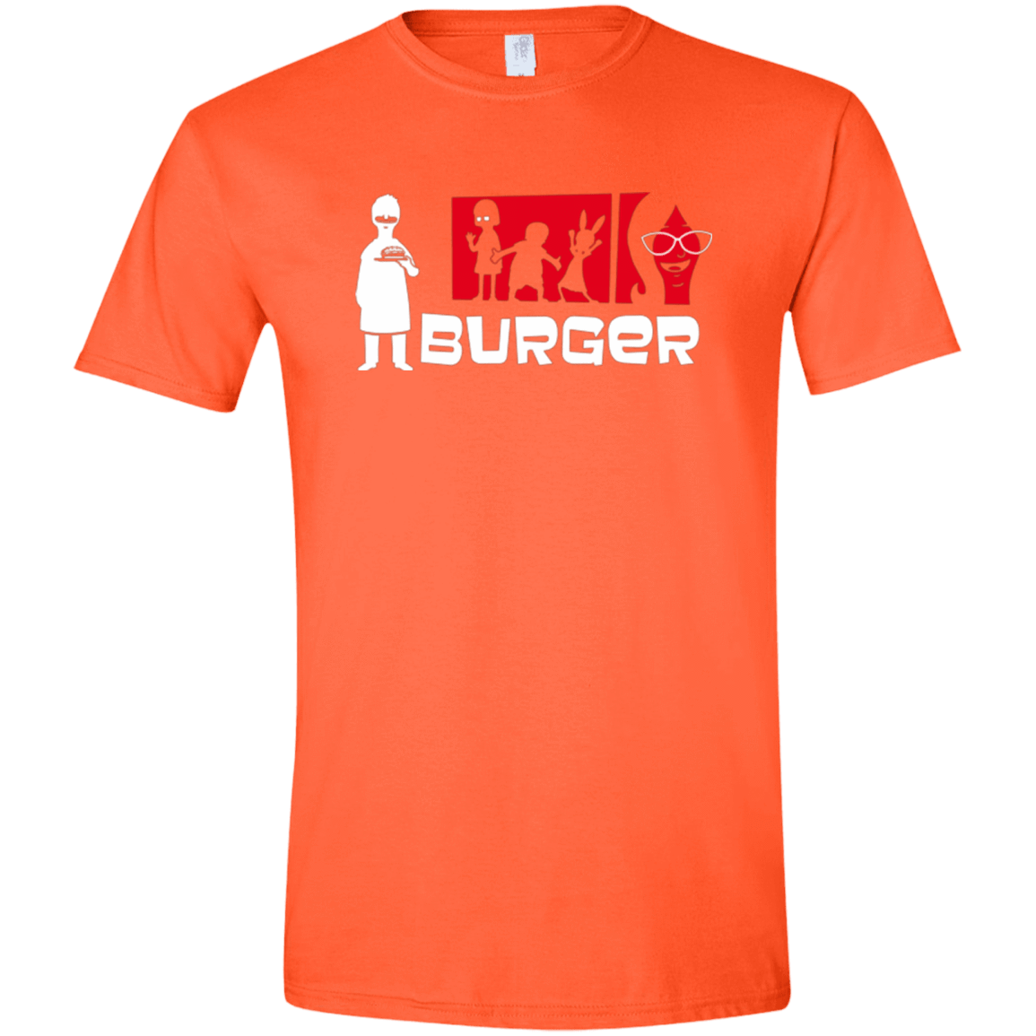 T-Shirts Orange / S Burger Men's Semi-Fitted Softstyle