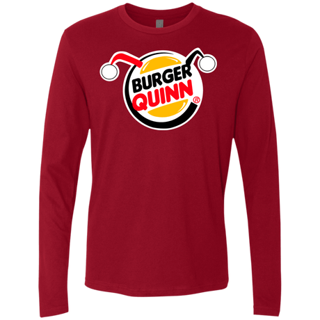 T-Shirts Cardinal / Small Burger Quinn Men's Premium Long Sleeve