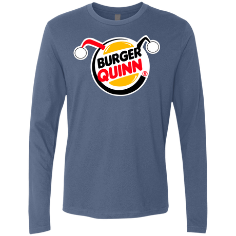 T-Shirts Indigo / Small Burger Quinn Men's Premium Long Sleeve