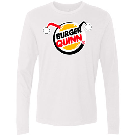 T-Shirts White / Small Burger Quinn Men's Premium Long Sleeve