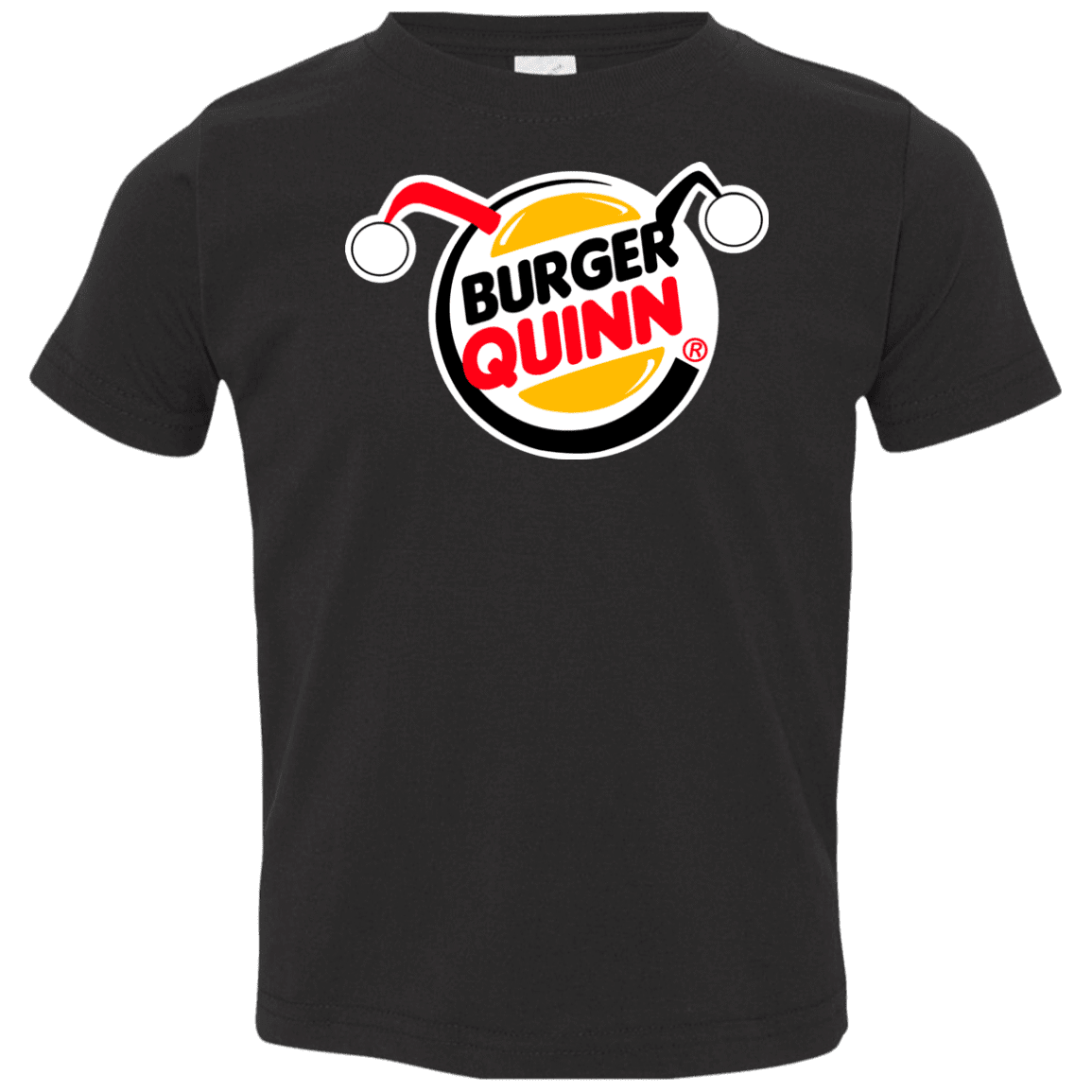 T-Shirts Black / 2T Burger Quinn Toddler Premium T-Shirt