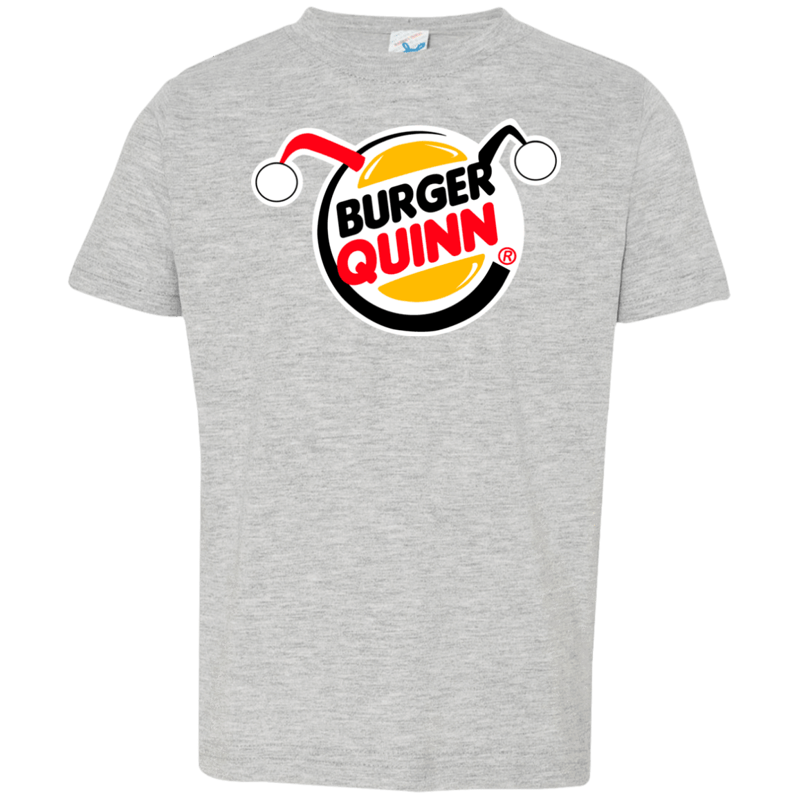 T-Shirts Heather Grey / 2T Burger Quinn Toddler Premium T-Shirt